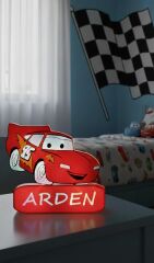Kişiye Özel isimli Şimşek McQueen Gece Lambası