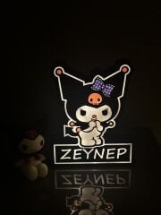 Kuromi Gece Lambası - Led Işıklı ve Dekoratif Tasarım