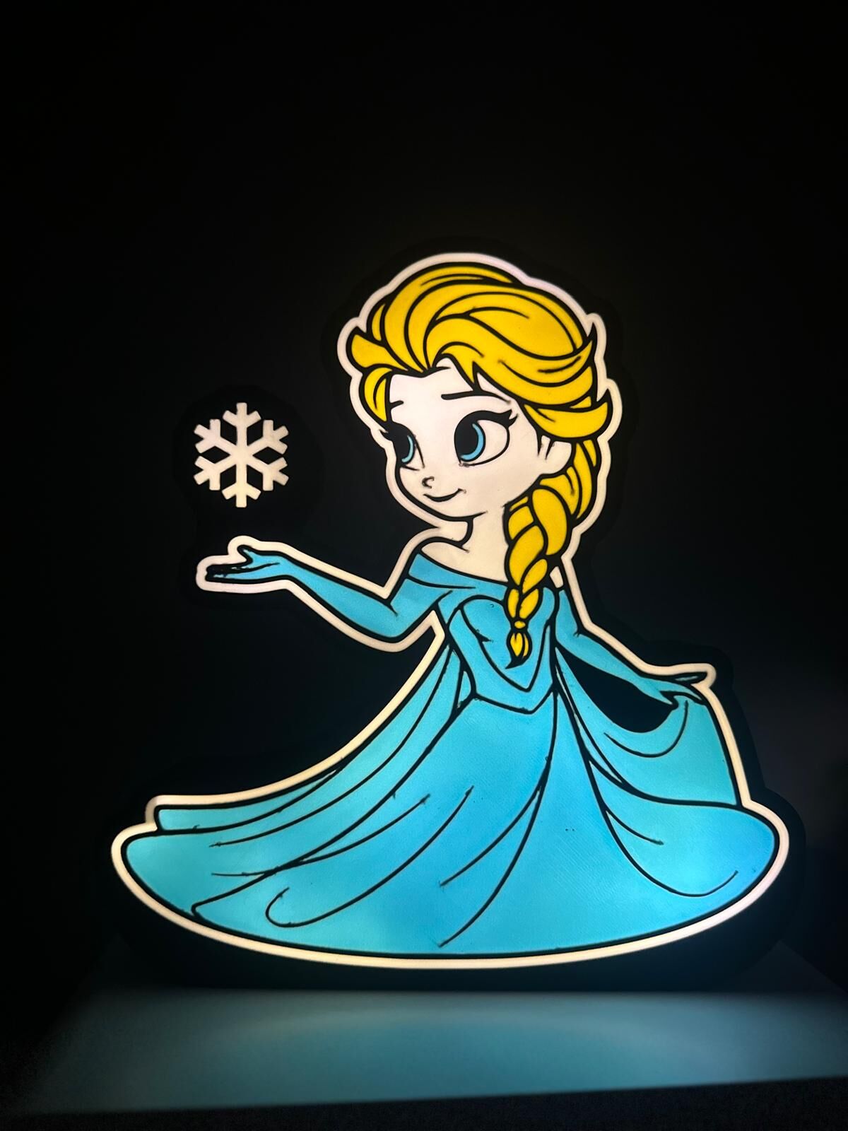 Elsa Gece Lambası - Kız Çocuklar İçin Led Işıklı Dekoratif Lamba