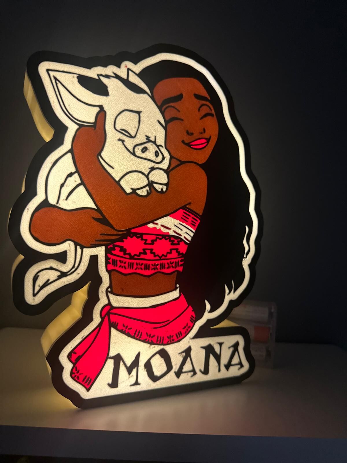 Moana Gece Lambası - Kız Çocuklar İçin Led Işıklı Dekoratif Lamba