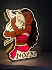 Moana Gece Lambası - Kız Çocuklar İçin Led Işıklı Dekoratif Lamba