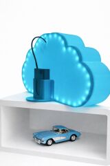 Açık Mavi Gece Lambası - Yeni doğan Bebek Odası İçin Led Işıklı Pilli Lamba