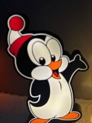 Penguen Gece Lambası - Yılbaşı Temalı Led Işıklı Pilli Dekoratif Lamba