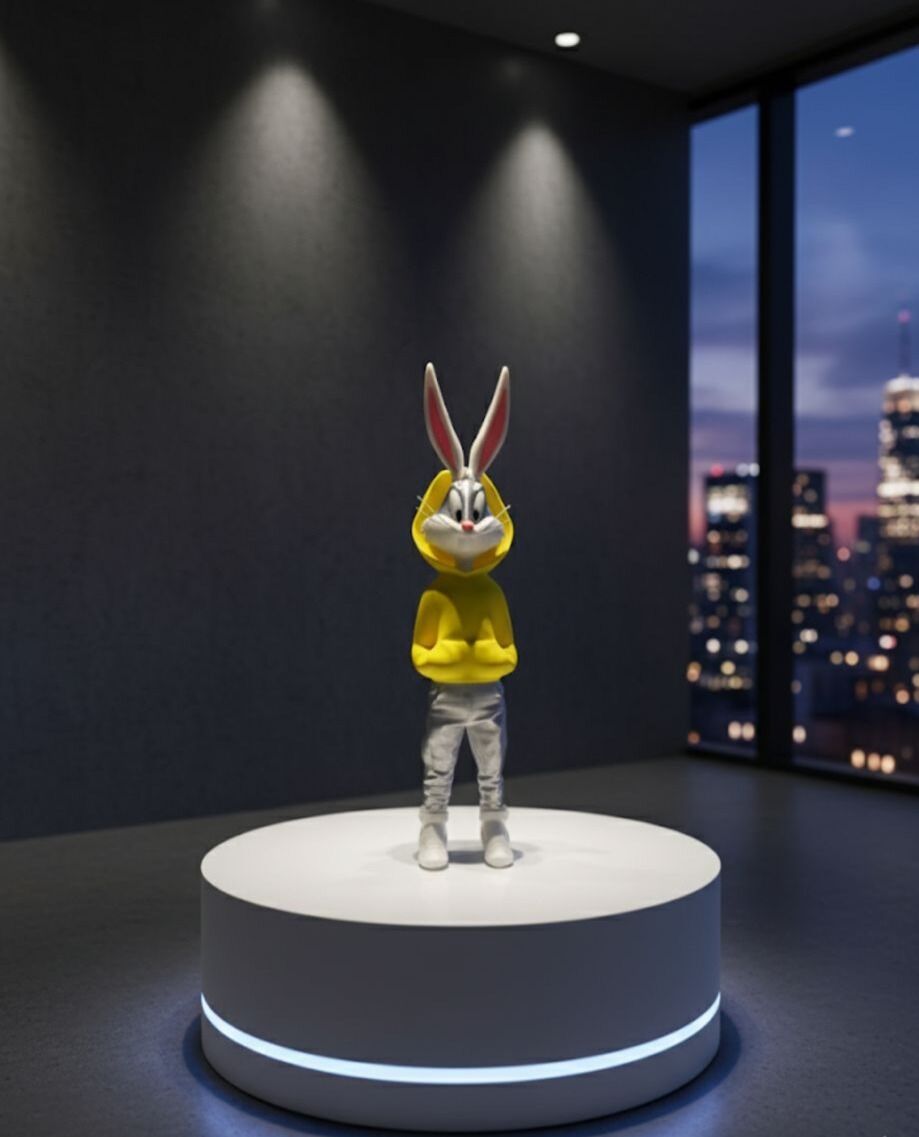 Bugs Bunny Figürü - Looney Tunes Koleksiyonluk Dekoratif Figür