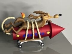 Road Runner & Coyote Set Figürleri - Looney Tunes Koleksiyonluk Dekoratif Set