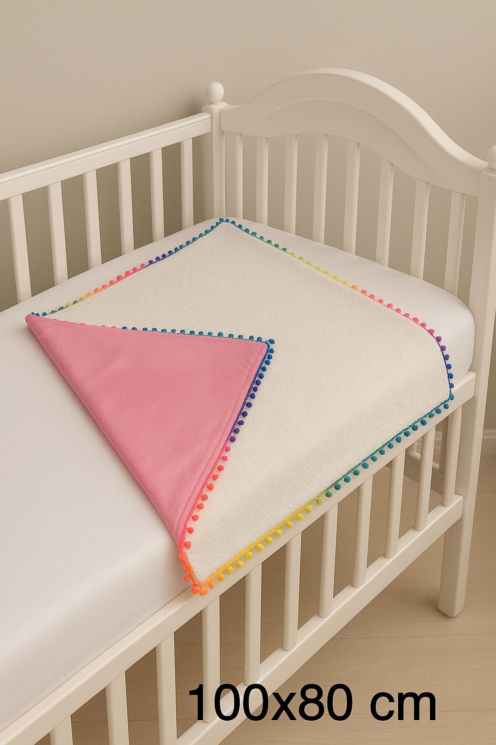 Kız Bebek Çift Taraflı Pazen ve Peluş Battaniye - Yumuşak ve Sıcak Tasarım