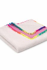 Kız Bebek Çift Taraflı Pazen ve Peluş Battaniye - Yumuşak ve Sıcak Tasarım