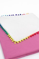 Kız Bebek Çift Taraflı Pazen ve Peluş Battaniye - Yumuşak ve Sıcak Tasarım