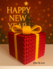 Kutu Büyük Boy – Dekoratif Yılbaşı Hediye ve Saklama Kutusu
