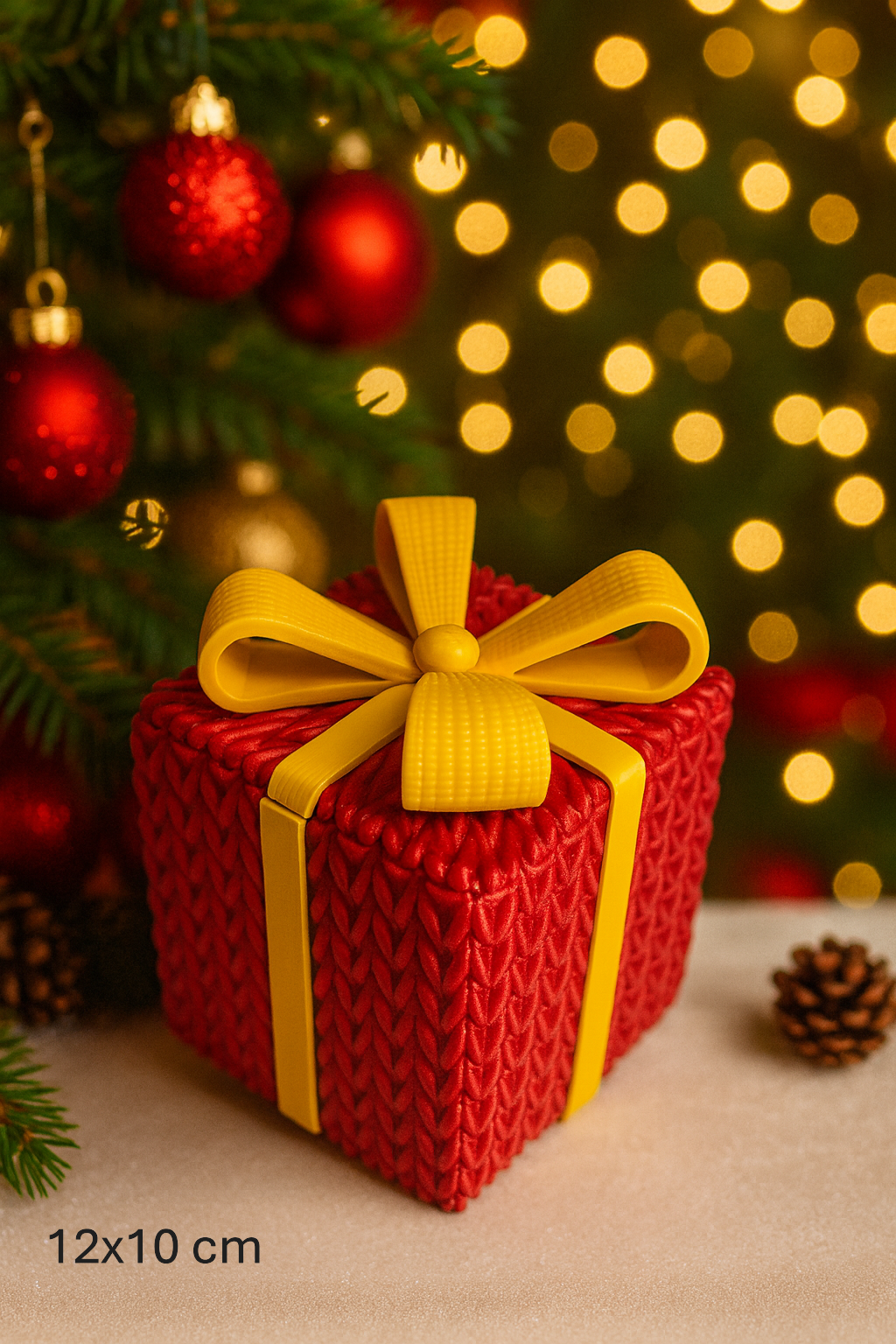 Kutu Küçük Boy – Dekoratif Yılbaşı Hediye ve Mini Saklama Kutusu