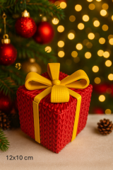 Kutu Küçük Boy – Dekoratif Yılbaşı Hediye ve Mini Saklama Kutusu