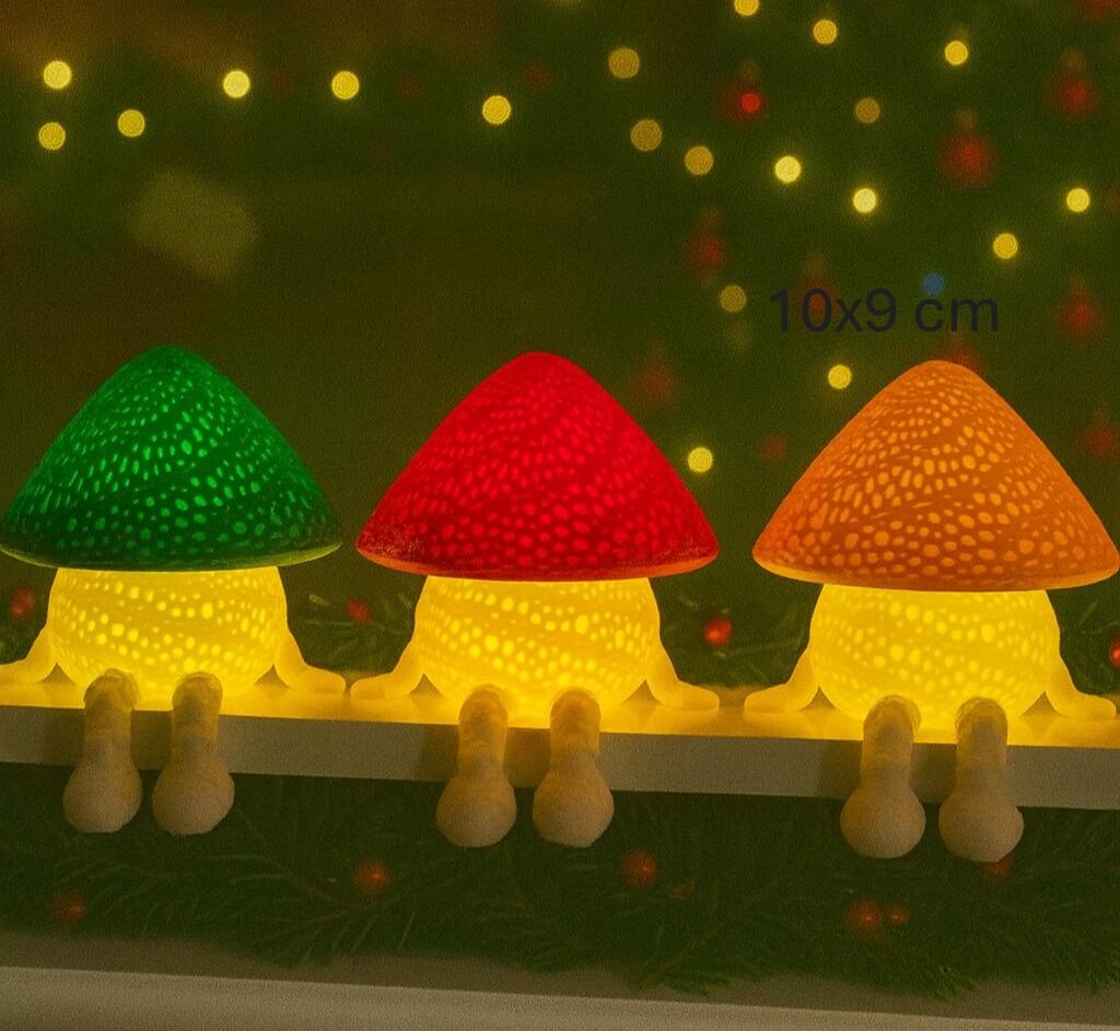 Mantar T-Light – Dekoratif Mumluk ve Yılbaşı Aksesuarı