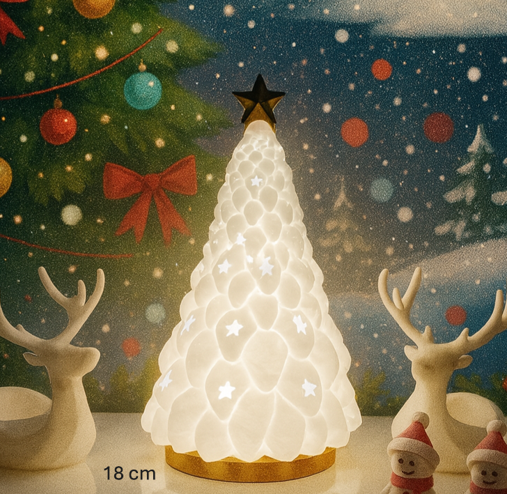 Beyaz Çam Ağacı – Dekoratif Yılbaşı Masaüstü Süs