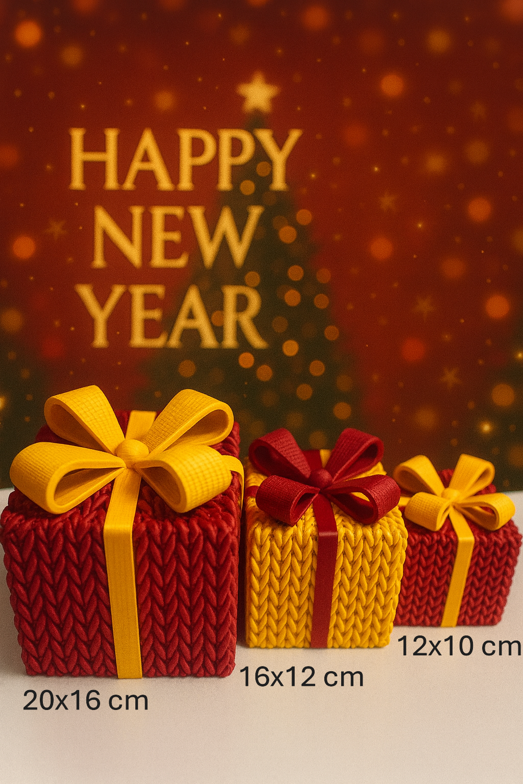 Kutu Küçük Orta Büyük SET – Dekoratif Yılbaşı Hediye ve Saklama Kutusu