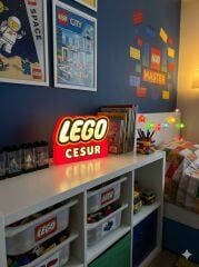 KİŞİYE ÖZEL İSİMLİ LED IŞIKLI LEGO GECE LAMBASI PİLLİ TASARIM (22*20CM)