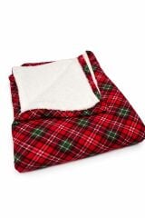 Ekose Desenli Pazen -Welsoft Polar  çift taraflı battaniye