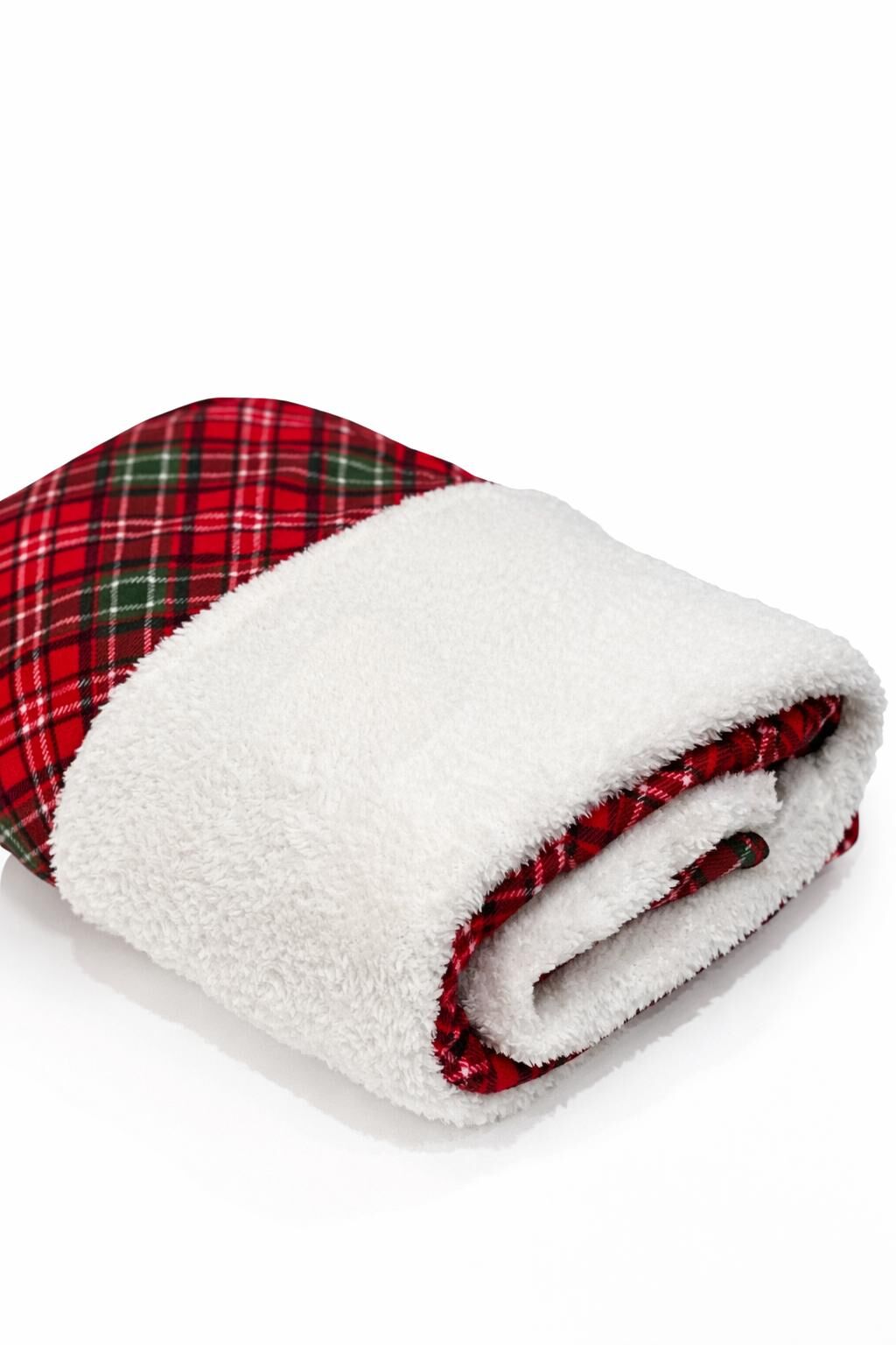 Ekose Desenli Pazen -Welsoft Polar  çift taraflı battaniye