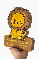ASLAN FİGÜRLÜ İSME ÖZEL GECE LAMBASI