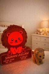 ASLAN FİGÜRLÜ İSME ÖZEL GECE LAMBASI