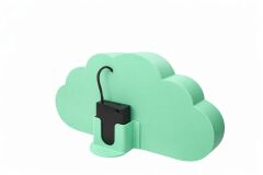 Su Yeşili Bulut Gece Lambası - Yeni doğan Bebek Odası İçin Led Işıklı Pilli Lamb