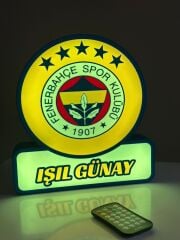 KİŞİYE ÖZEL FENERBAHÇE 30*30 CM RGB LED IŞIKLI KUMANDALI ECE LAMBASI