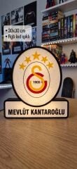 30*30 CM GALATASARAY KİŞİYE ÖZEL GECE LAMBASI RGB LED IŞIKLI KUMANDALI